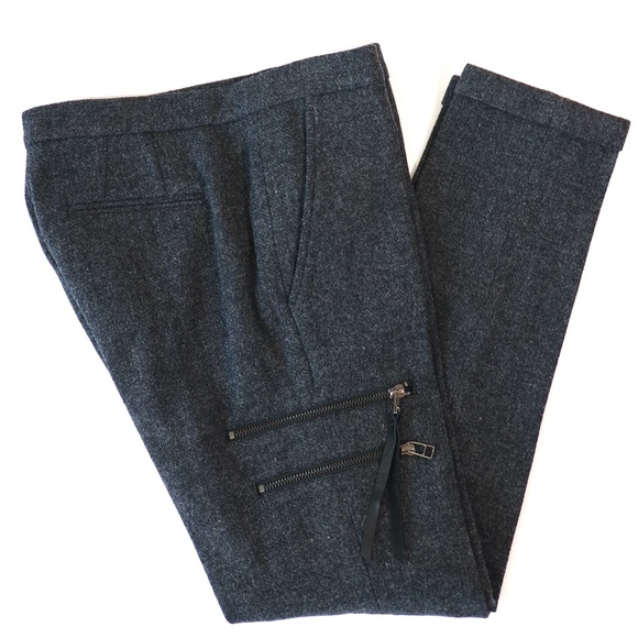 L.A.M.B. Pants - Mid-rise wool slacks (lined) w/tapered cuffed legs